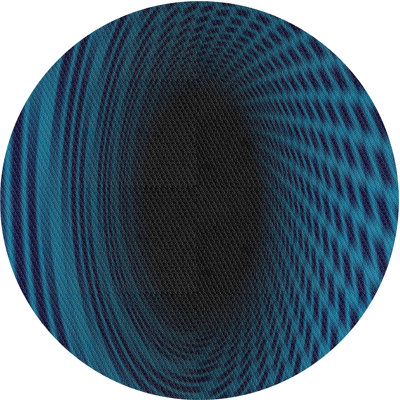 Tapis bleu/noir tissé à la machine