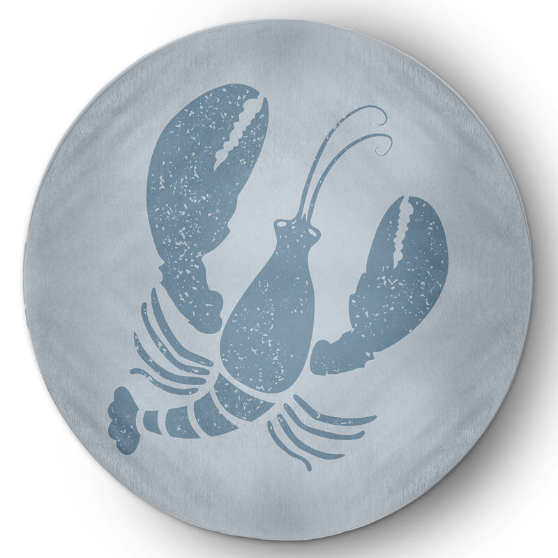 Tapis d'intérieur / extérieur tissé à plat Eckelman, Rond 5 pi