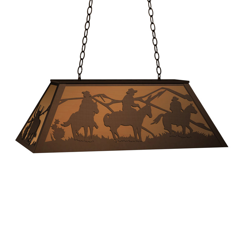 33" Long Rustlers Oblong Pendant