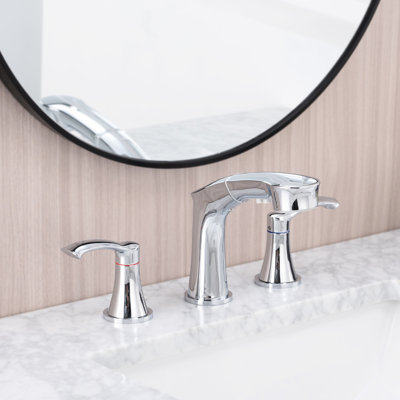 Widespread Sink Mixer Faucet - Stainless Steel, Offers Versatile Water Control Heavy Duty Steel Bathroom 2 With Strong Flow