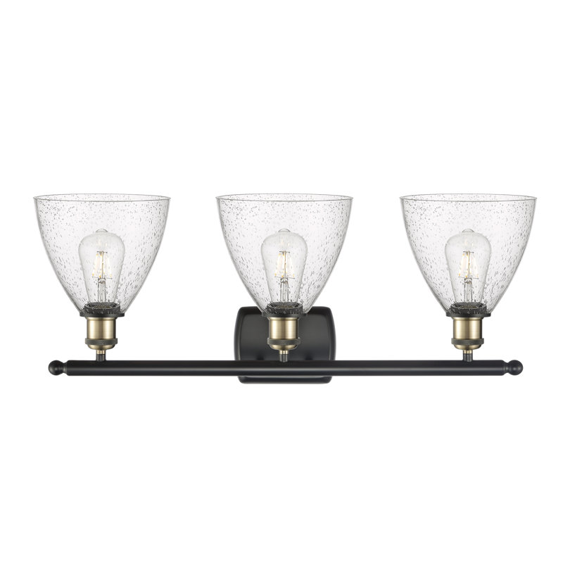 Éclairage pour meuble-lavabo 3 lumières Shauna, DEL, Laiton antique noir