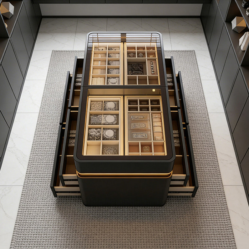 70,87 "simple armoire à bijoux noire avec plusieurs tiroirs pour le rangement