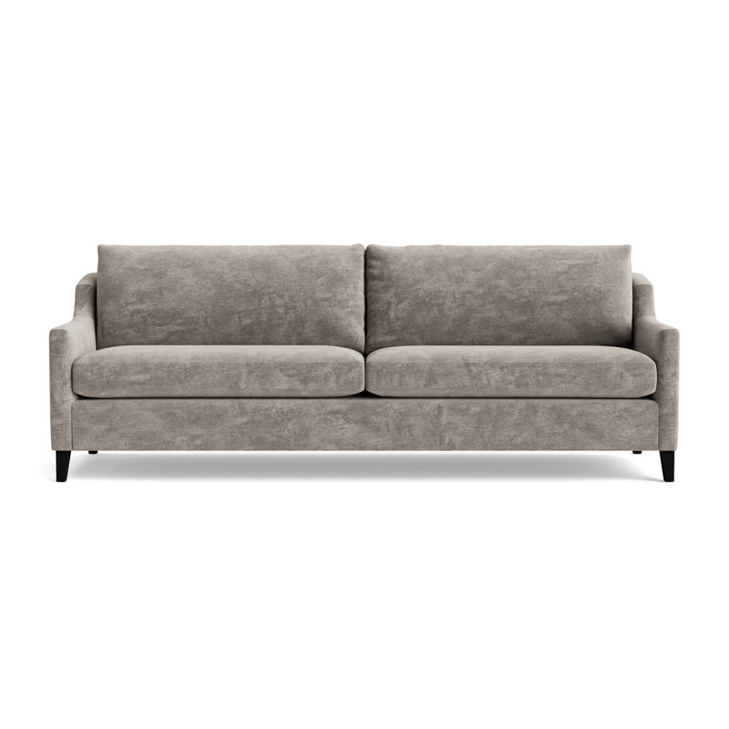 Gigi No Skirt 85 Sofa, Vintage Chenille - Mink, Black