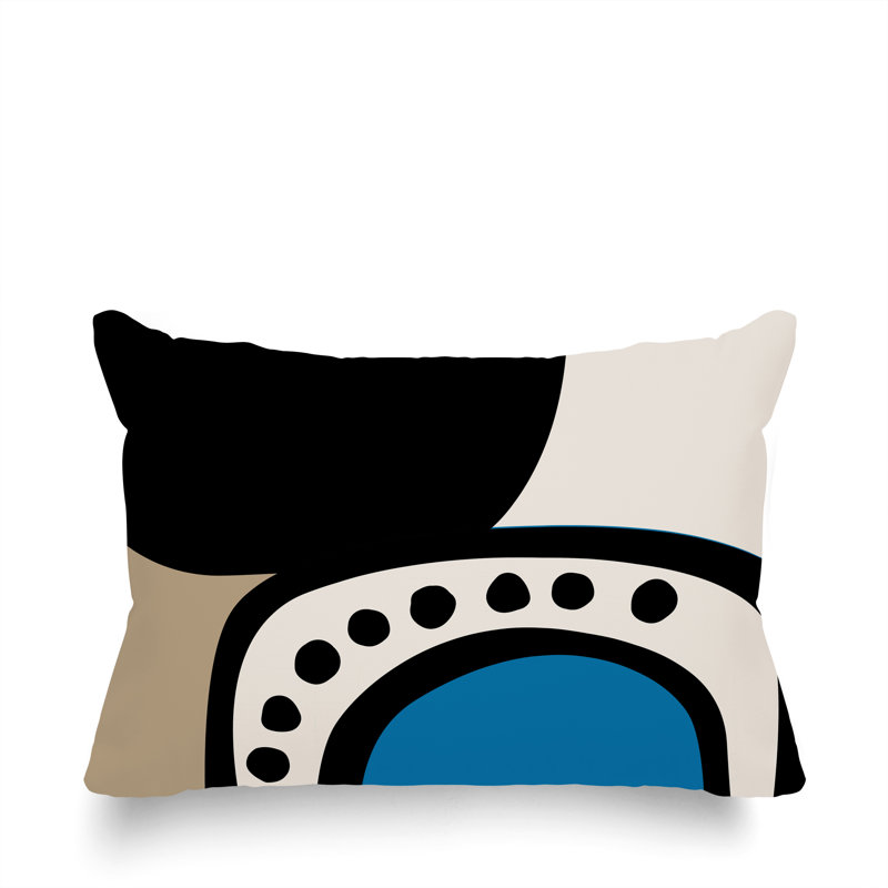 Coussin lombaire réversible intérieur / extérieur Sofi Minimalist, H 14 po x l 20 po, Turquoise