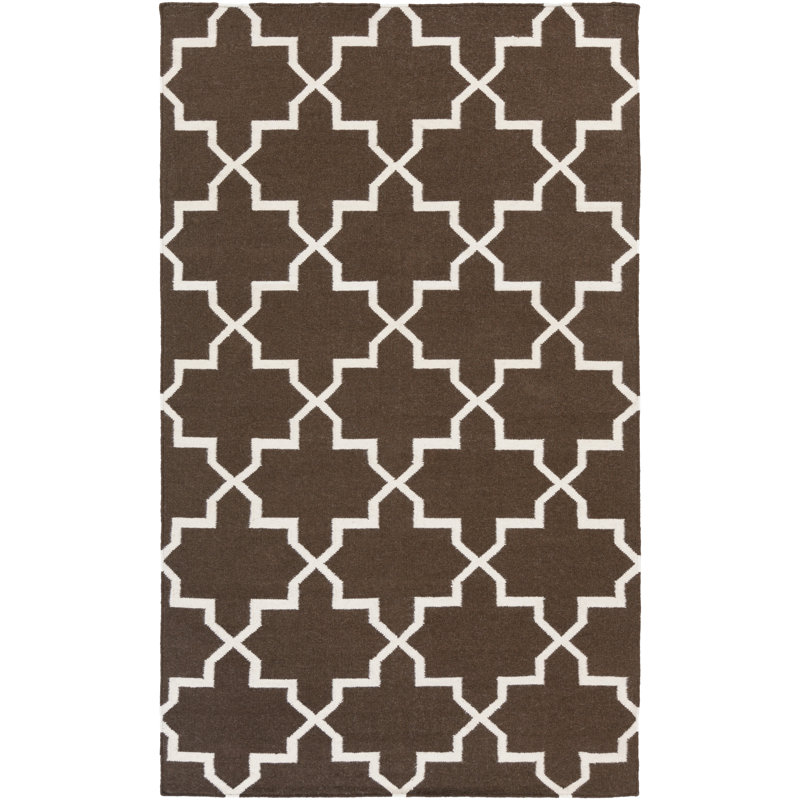 Tapis brun en laine touffeté à la main Bangor, Rectangle 2 pi x 3 pi
