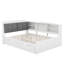 Lit plateforme double avec lit gigogne, tablettes et tête de lit-869368593