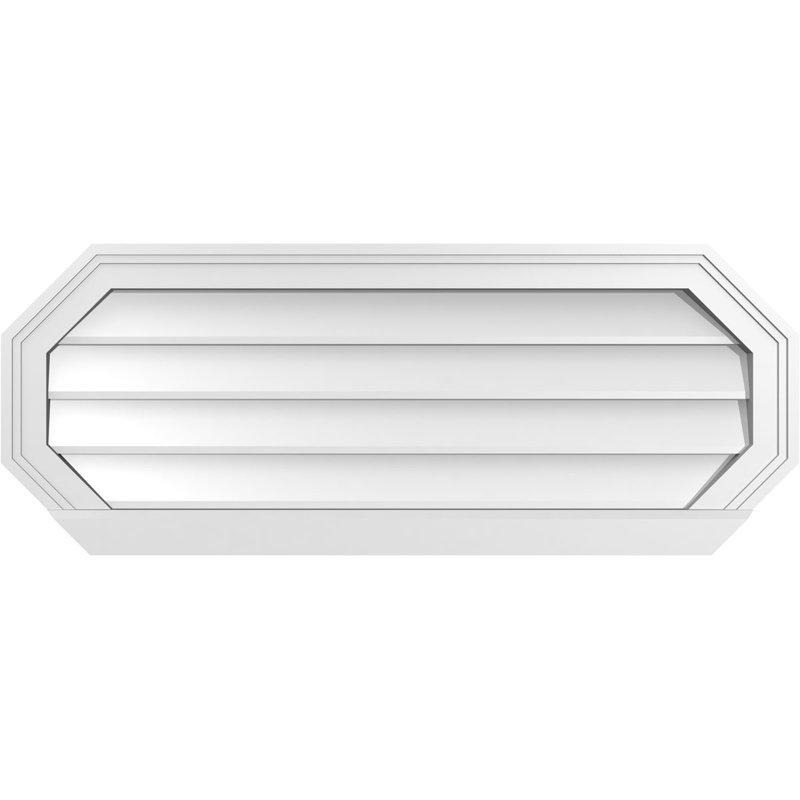 Évent horizontal gondole allongé en surface octogonal Signature, H 14 po x l 36 po x P 2 po