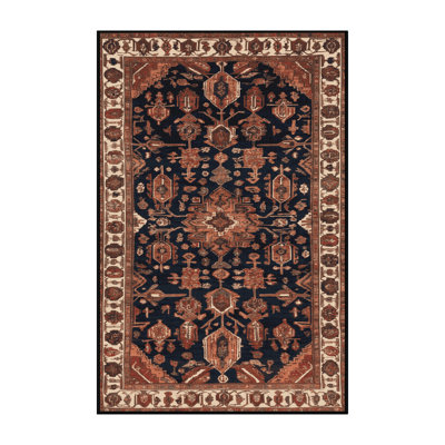 Machine Washable Persian Brown Area Rug