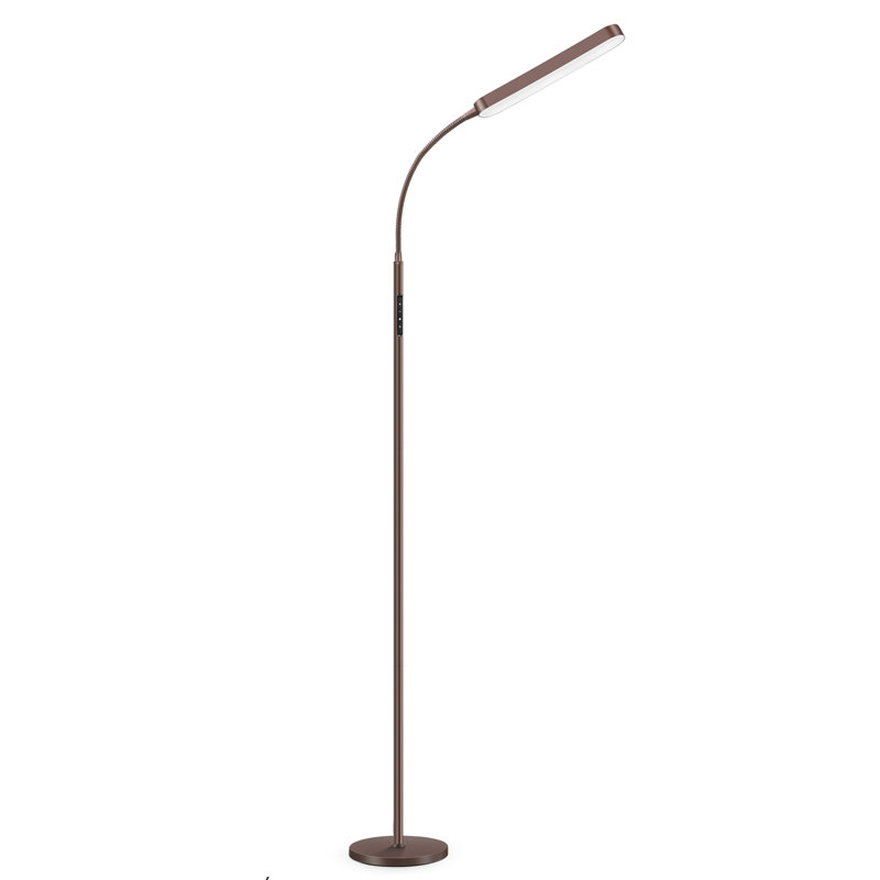 Dwayne 68.5'' Dimmable LED Task/Reading Floor Lamp with Remote & Touch Control, Bronze