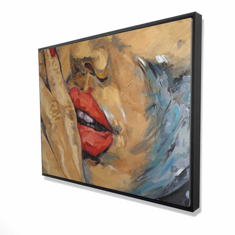 Shushing Lips Closeup | Best Sellers Livingroom Canvas Decor