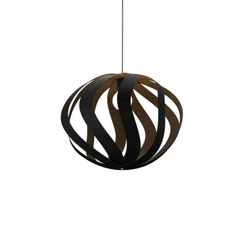 Luminaire suspendu simple à 1 lumière Clean, Gris anthracite