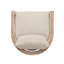 Tabouret de bar d'extérieur en bois au fini blanc clair avec coussin beige, ensemble de 2-973075205