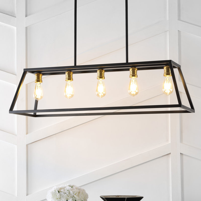 Gearld 5 - Light Kitchen Island Pendant, Black