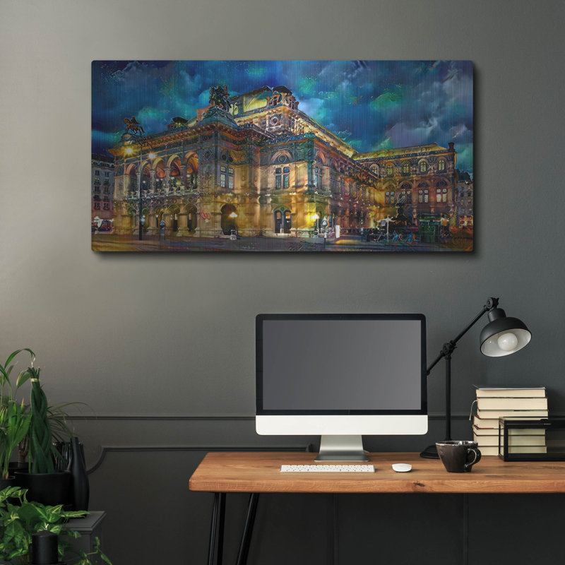 "Opéra de Vienne, autrichien" par Pierre Gavidia, H 24 po x l 48 po