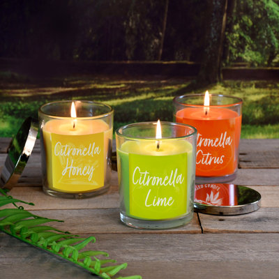 Scented Jar Candle with Glass Holder