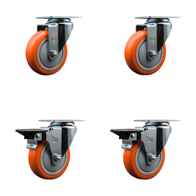 Ensemble de roulettes 4 pouces 4 roues