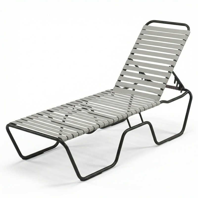 Chaise sans accoudoirs, Courroie grise / noir mat
