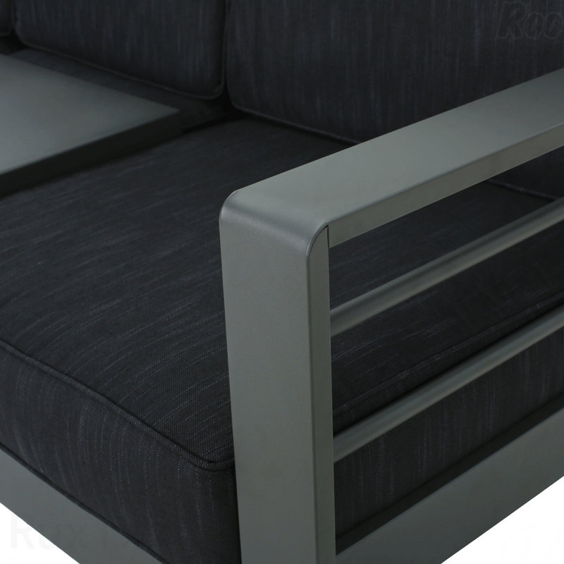 Patio 3 Seater Sofa Cape Coral, Metal Tray Grey