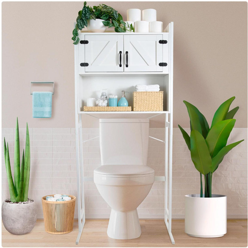 Rickesh Freestanding Over The Toilet Storage, White