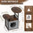 Small Bedside Table With Removable Cat Condo, Flip Top Side Table With 3-Tiered Storage Shelves, Round Side Table, For Living Room, Bedroom, Rustic Brown And Classic