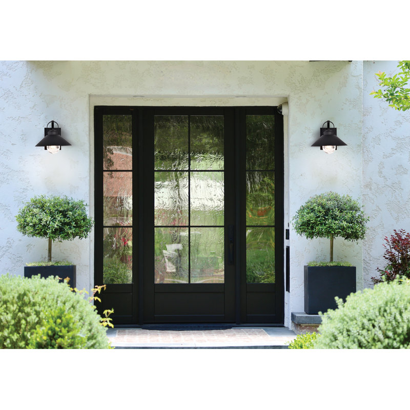 Andren Medium Outdoor Wall Light, Black, Black, 8.88'' H x 10'' W x 11'' D