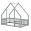 Lit mezzanine bas confortable avec clôture en bois-1069744974