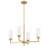 Oreane 4-Light Chandelier in Natural Brass-1954205362