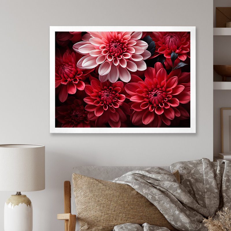 " Mums Enchanting Mums Black ", Cadre simple blanc, H 12 po x l 20 po x P 1 po