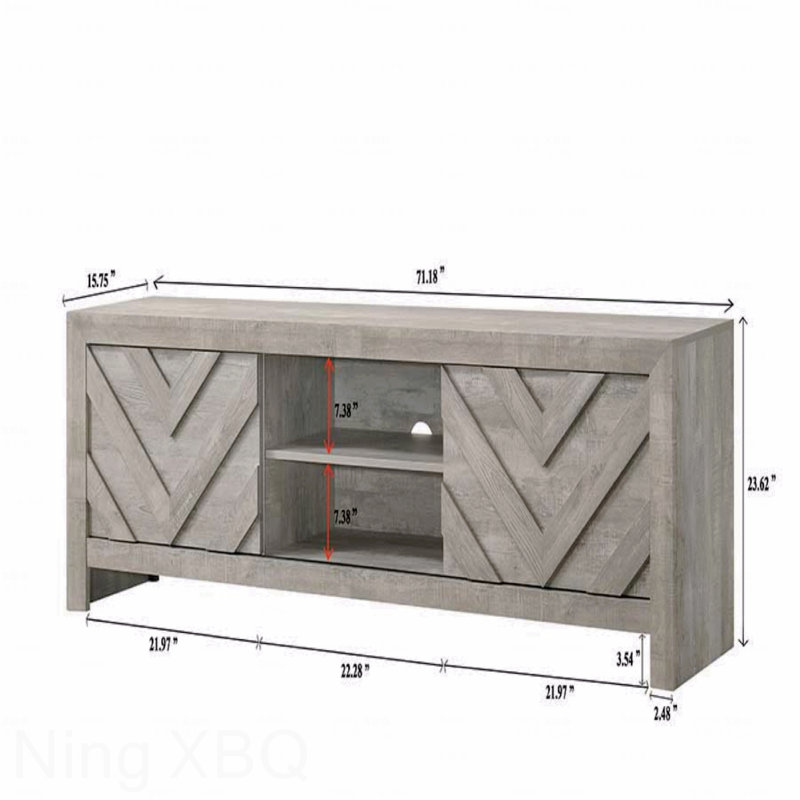 Meuble télé 1pc, Gris