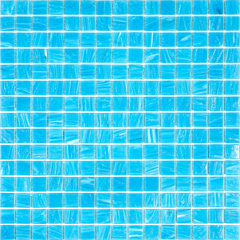 Celestial 0.8" x 0.8" Glass Grid Mosaic Wall & Floor Tile , Sky Blue