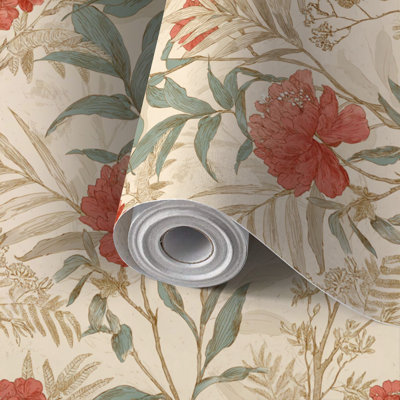 Papier peint auto-adhésif à motif de fougère à motif de fougère élégante auto-adhésif et amovible 17,7 po x 118 po (45 x 300 cm)