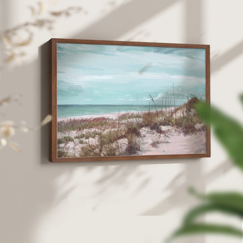 Dramatic Dunes IV - Reproduction encadrée - Restickable, H 22 po x l 28 po, Noyer