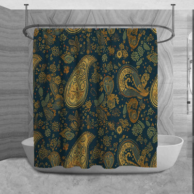 Rideau de douche à motif cachemire