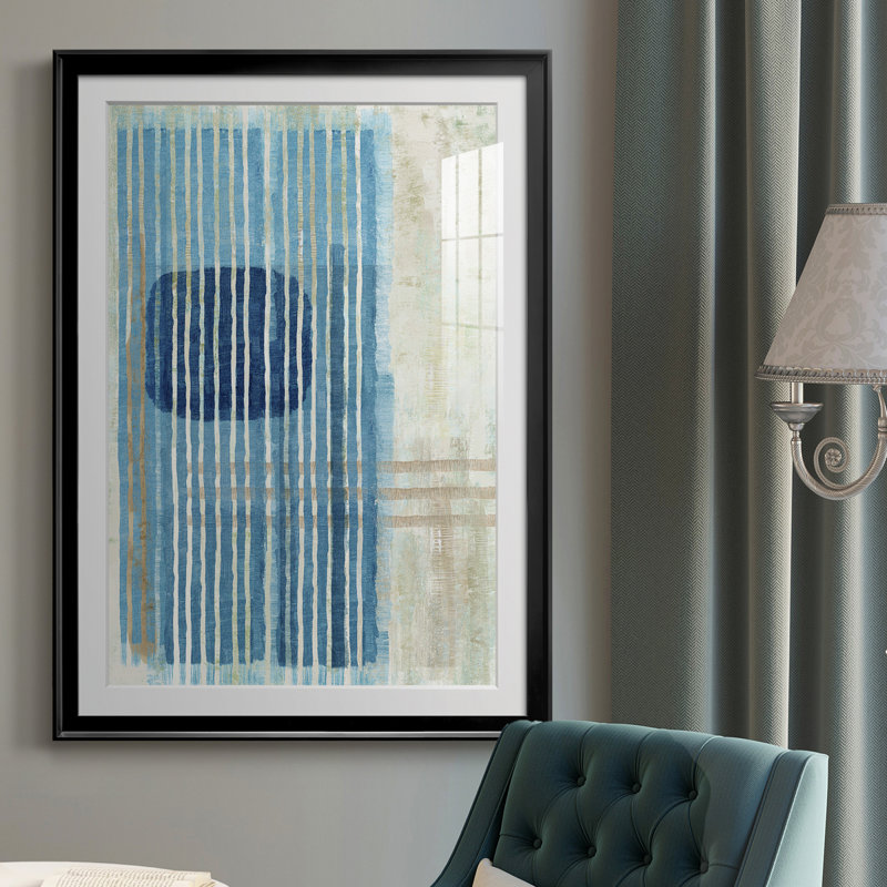 Blue Horizon I - reproduction de cadre photo, H 24,5 po x l 18,5 po x P 1 po, Cadre noir