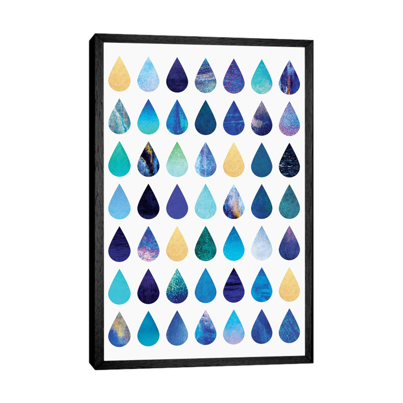 Rain - Floater Frame Print on Canvas, 101.6 cm H x 66.04 cm W, Black Framed 