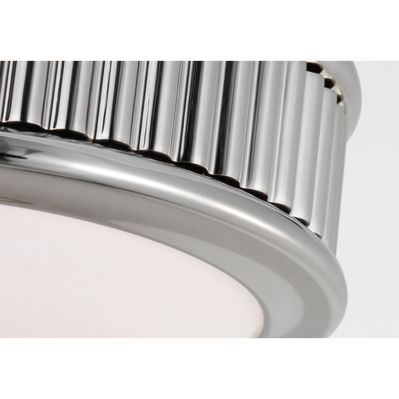Ritz Flush Mount, Polished Nickel, 2" H x 5" W x 5" D