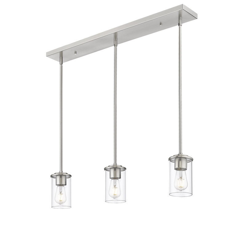 Sunnah 3 - Light Kitchen Island Pendant, Brushed Nickel