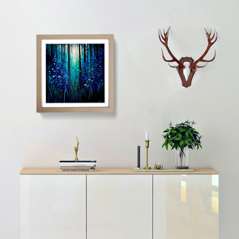 Single Picture Frame Print on Wood, Oak