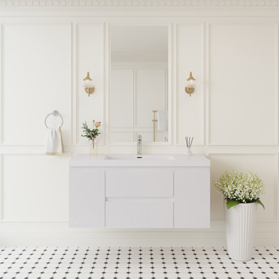 Meuble-lavabo flottant avec lavabo