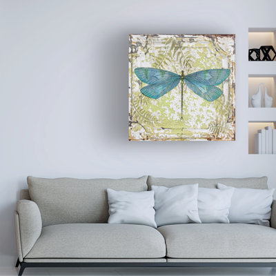 Deagen «Dragonfly on Tin Tile 2», reproduction d'impression sur toile tendue