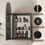 Armoire à pharmacie arquée avec miroir, fixation murale