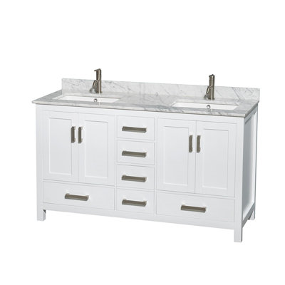 Sheffield 60" Double Bathroom Vanity Set