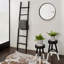 Rangement décoratif en bois pour échelle pour le salon et la maison - Échelle inclinée murale moderne pour porte-couvertures et rangement multi-usage - 76 po-125517068