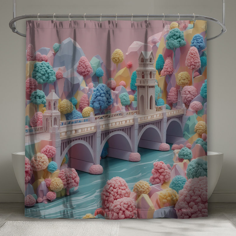 Rideaux de douche Pastel, L 70 po x H 84 po