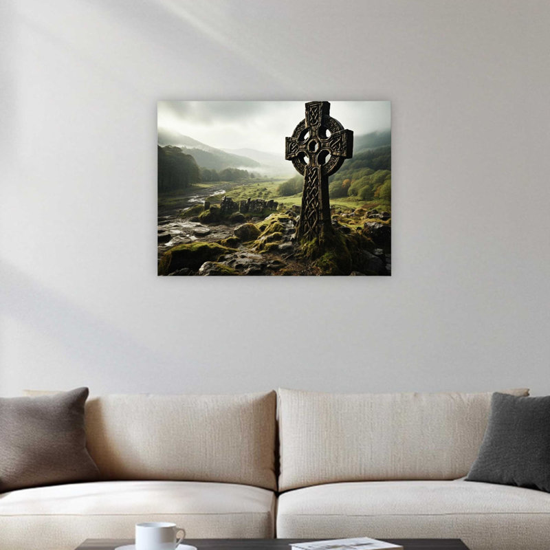Reproduction d'art sur toile vert, tableau mural de qualité supérieure pour le salon, 24 x 32 po