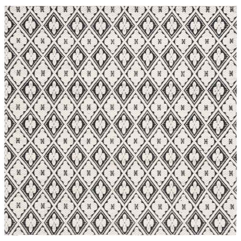 Marbella Hand Woven Performance Geometric Rug, Square 6'