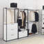 Garde-robe autoportant en bois et en métal blanc l 31,5 po Kennyth