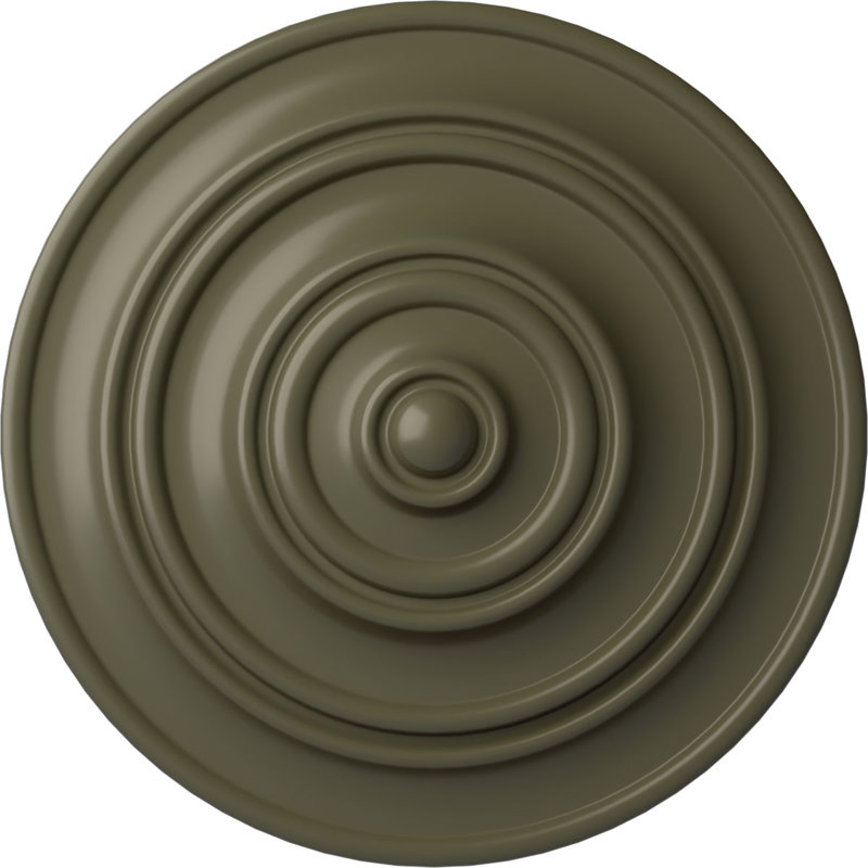 Médaillon de plafond Endurathane Orrington, DO 13 1/4 po x P 6 5/8 po x P 1 1/8 po (convient aux auvents jusqu'à 6 5/8 po), fini craquelé Americana peint à la main