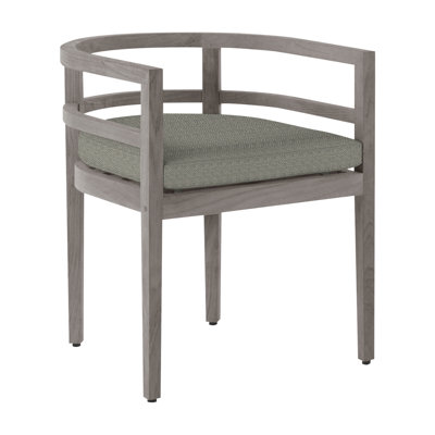 Chaise avec accoudoirs en teck Santa Barbara - Huître