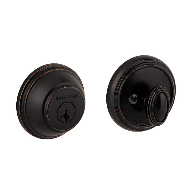 Prestige 380 Round Single Cylinder Deadbolt Featuring SmartKey® Security, Venetian Bronze